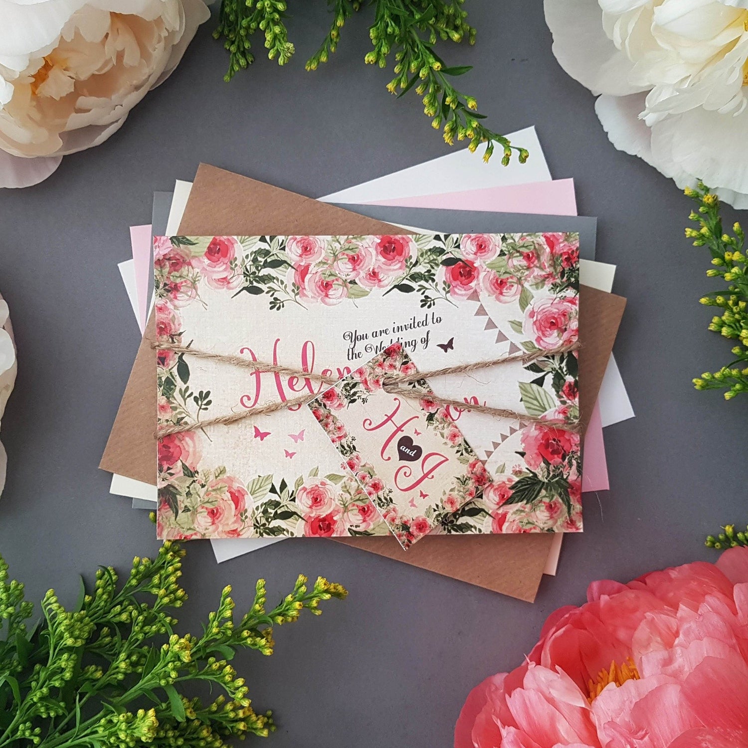 Cottage Wedding and Evening Invitation