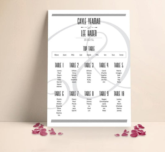 Deco Wedding Table plan Seating Planner