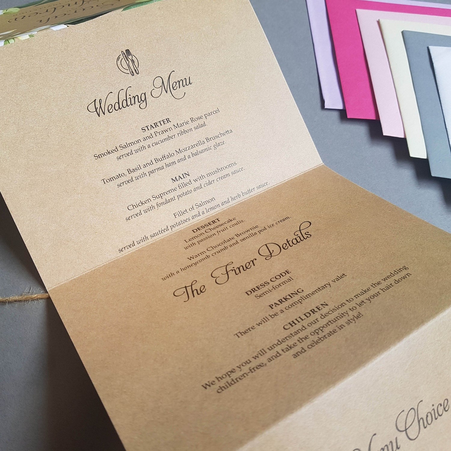 Eucalyptus Floral Concertina Wedding Invitations