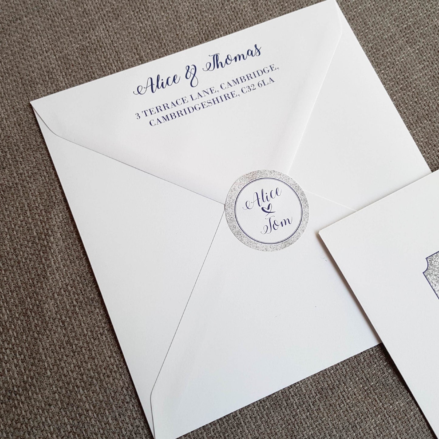 Glitter Trifold Wedding and Evening Invitation