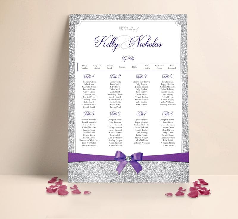 Glitter Wedding Table plan Seating Planner