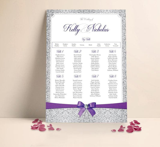 Glitter Wedding Table plan Seating Planner