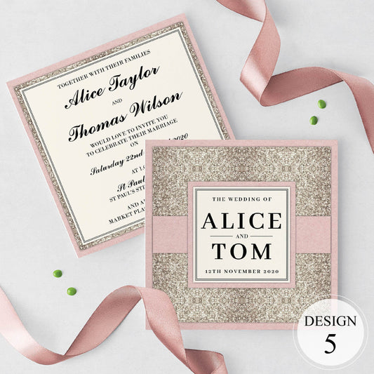 Glitz & Glam Wedding and Evening Invitation