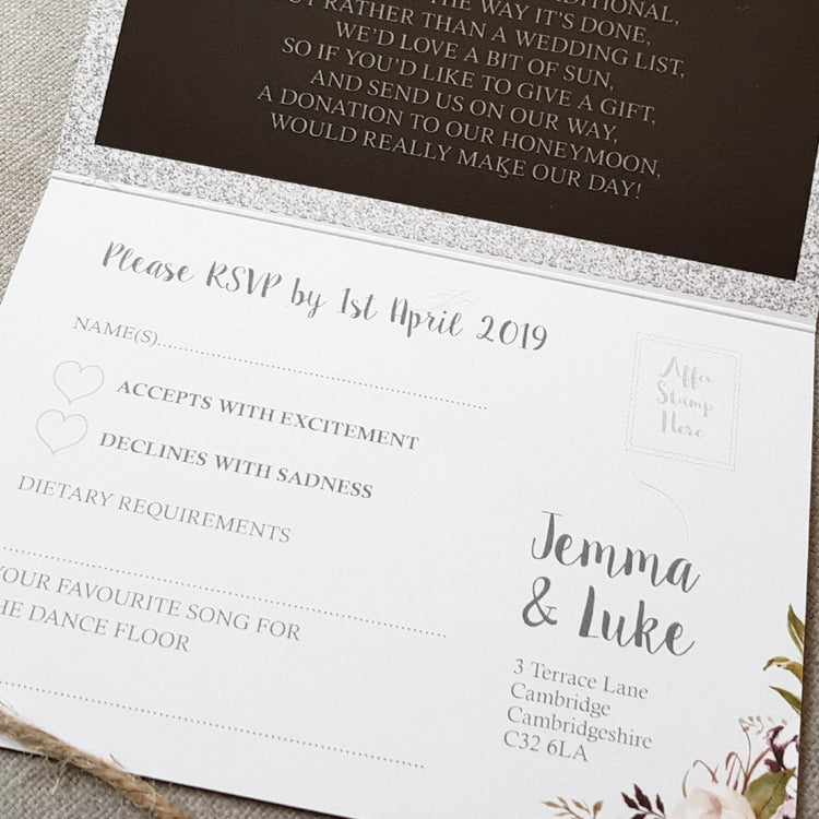 Glitz 'n' Glam Wedding Invitations