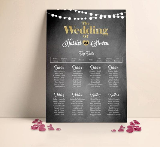 Gold Wedding Table plan Seating Planner