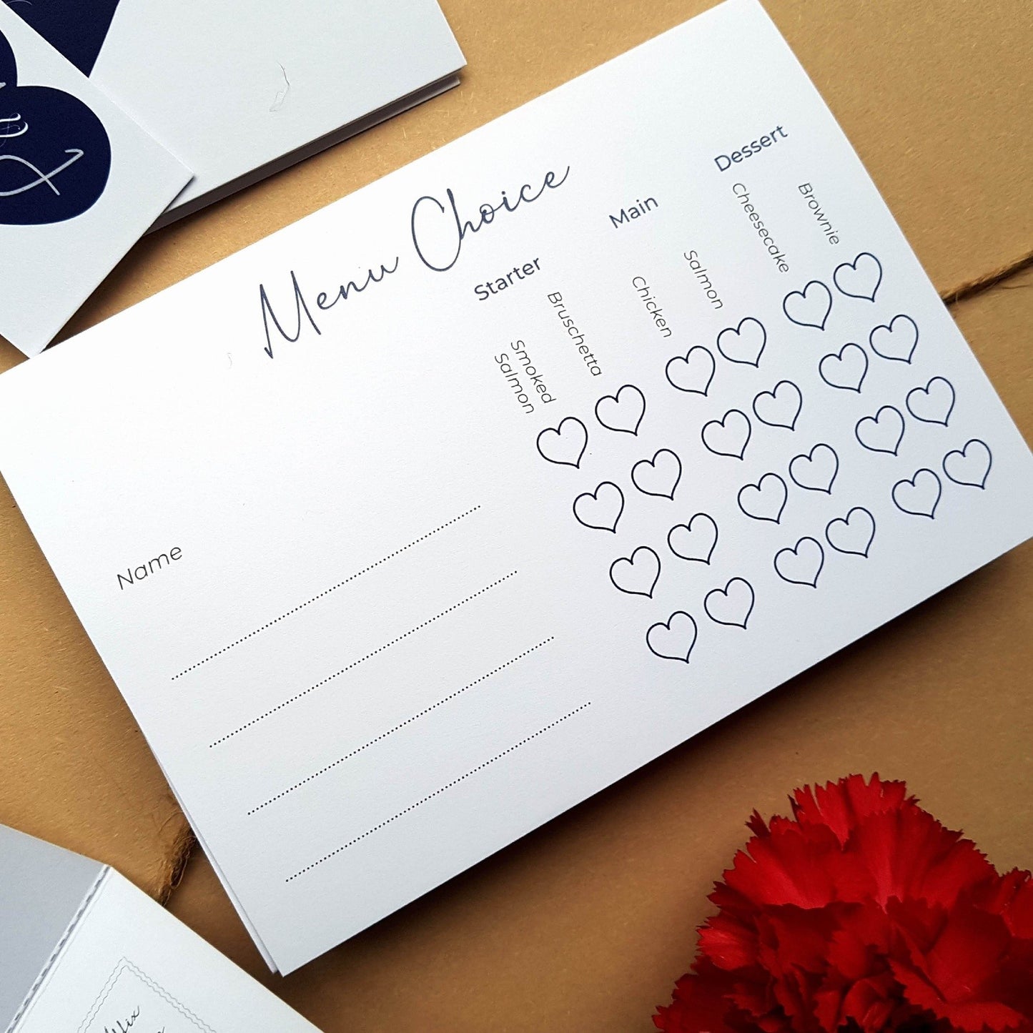 Heart Concertina Friday Wedding Invitation Sample