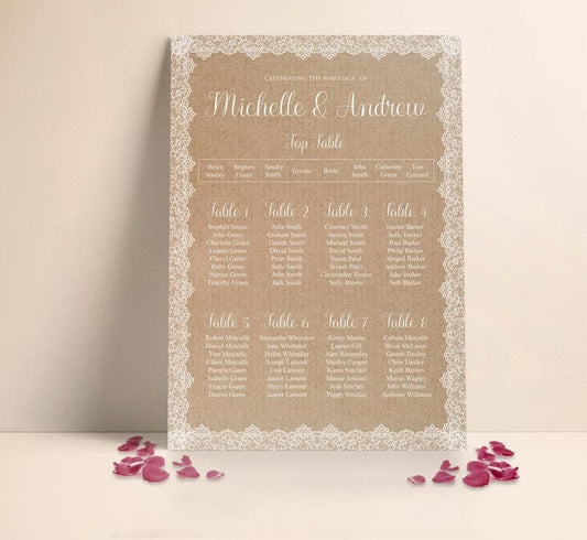 Kraft Lace Table plan