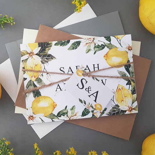 Lemon Wedding Invitations Sample