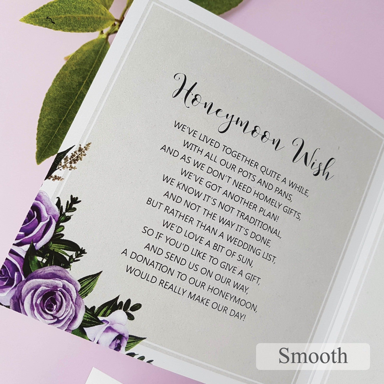 Lilac Roses Trifold Wedding and Evening Invitation