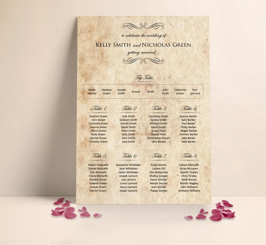 Modern Vintage Table plan