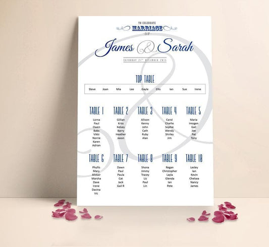 Navy Deco Table plan