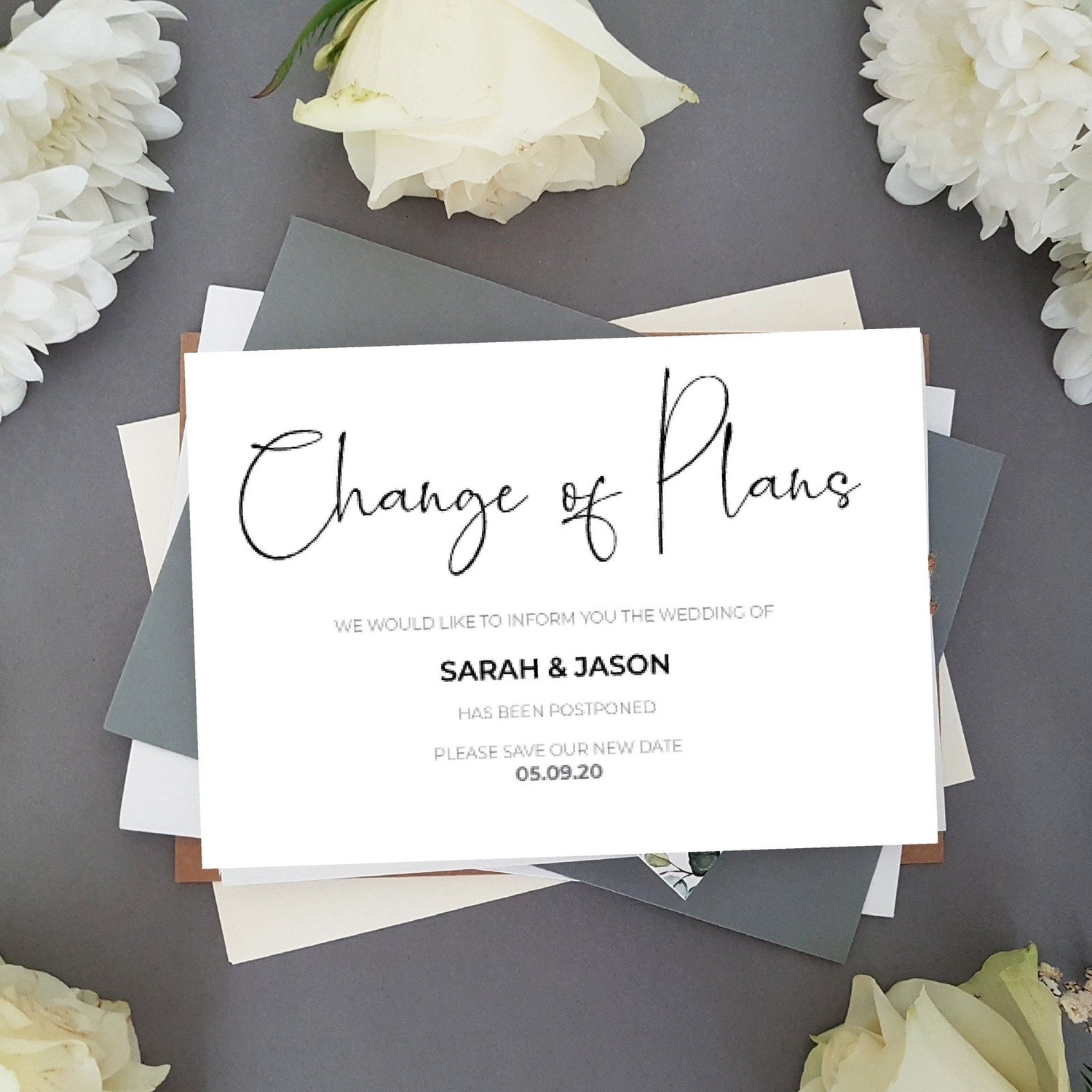 Postponed change of date cards Sienna Mai