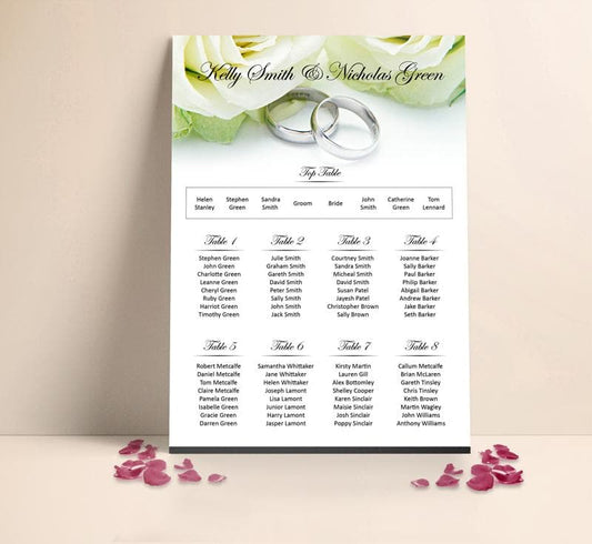 Roses and Silver Rings Table plan