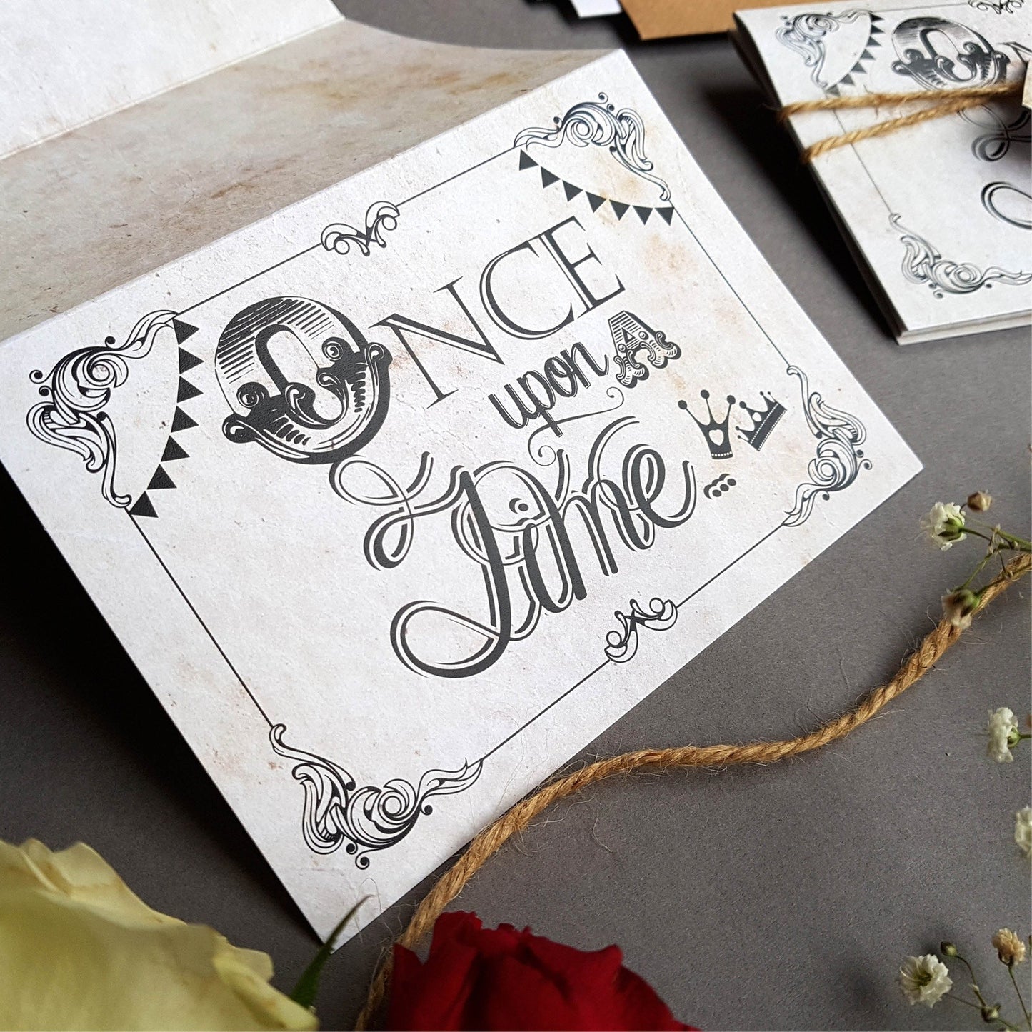 Rustic Fairytale Concertina Wedding Invitations