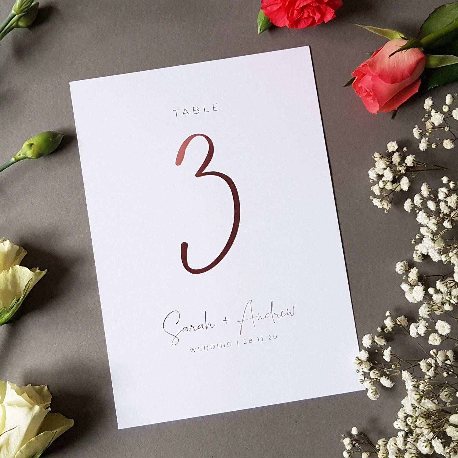 Script Trifold Wedding Invitations