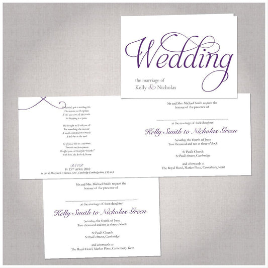 Script 'Wedding' Wedding and Evening Invitation