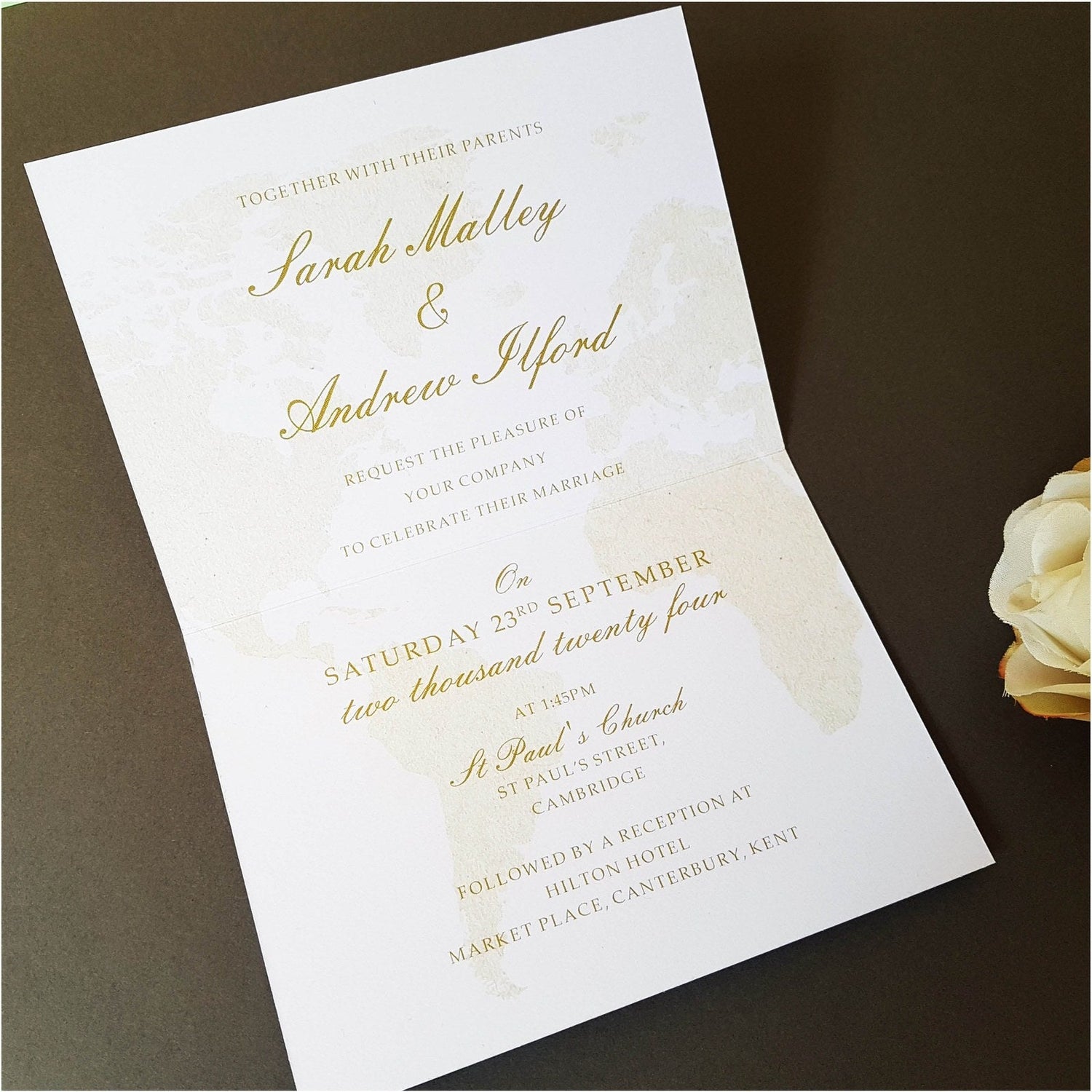 UK Passport Wedding Invitations Sample Sienna Mai