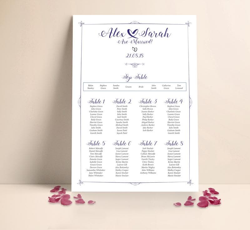 Vintage Classic Table plan