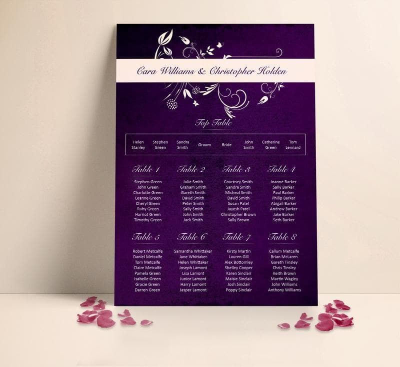 Vintage Purple Cream Table plan