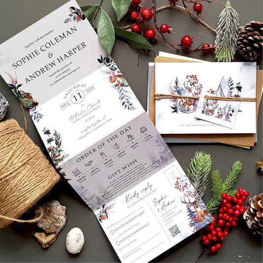 Winter Wedding Invitation Sample