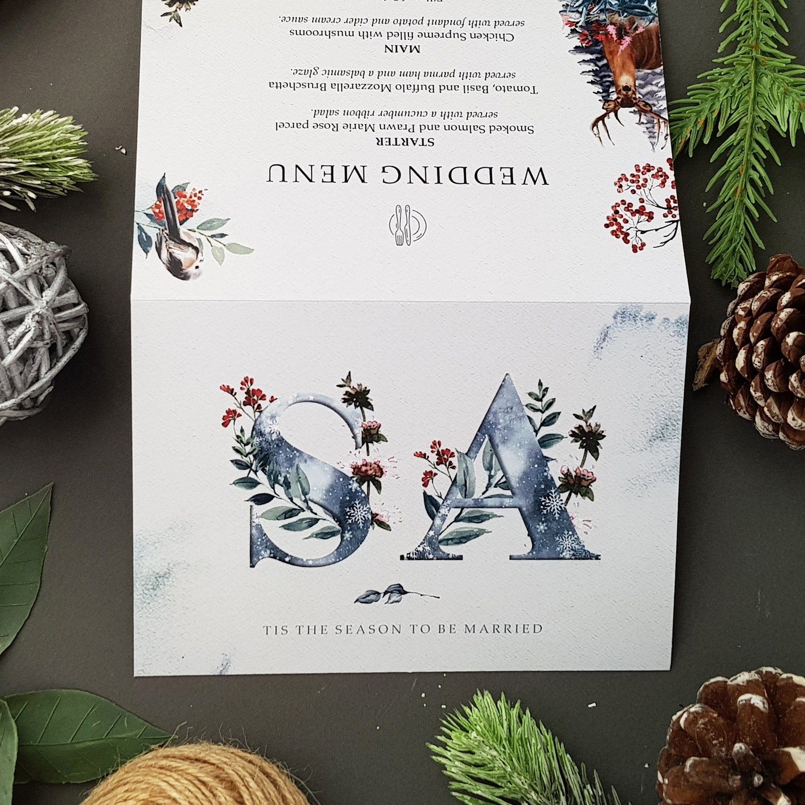 Winter Wedding Invitation Sample