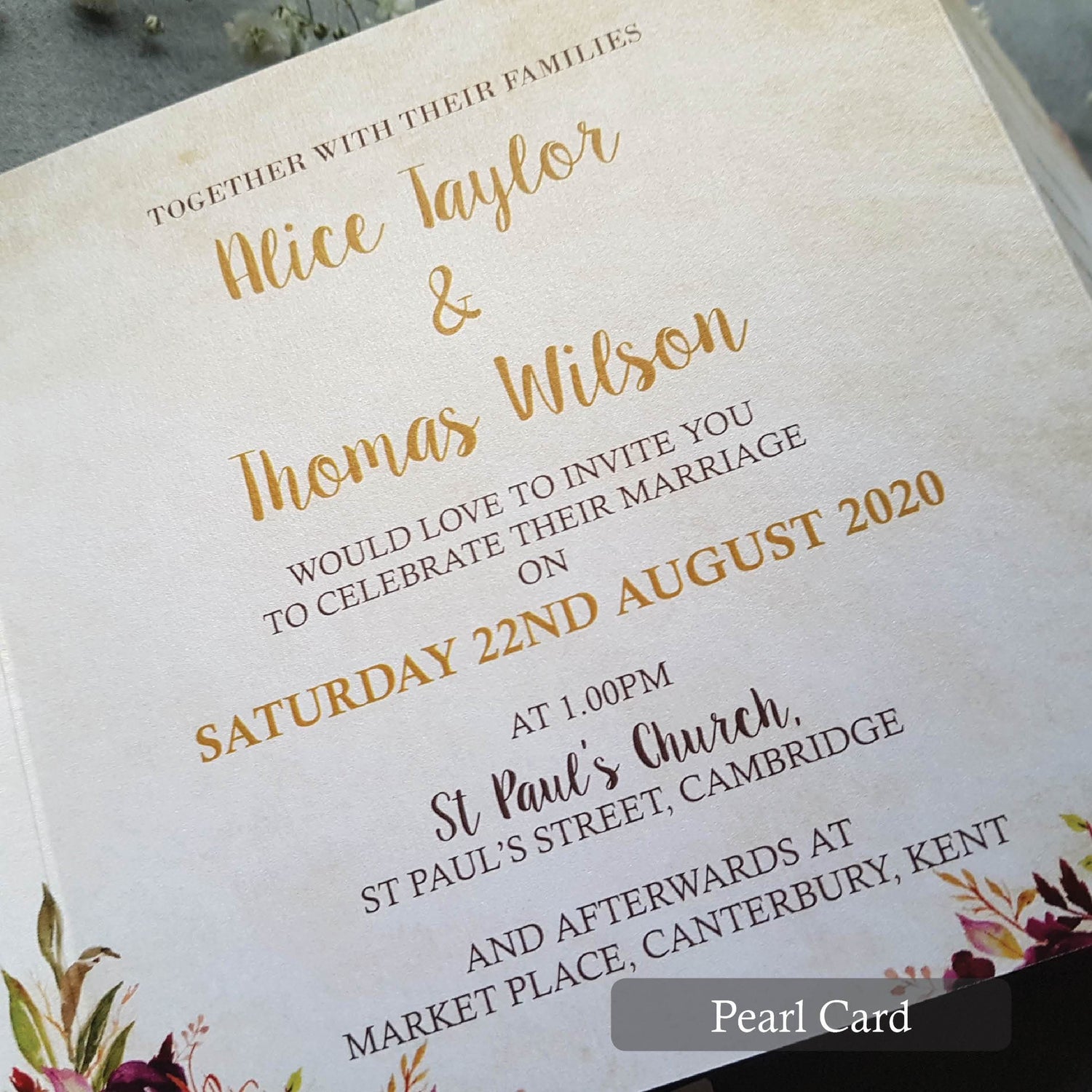 Wild Floral Trifold Wedding Invitations