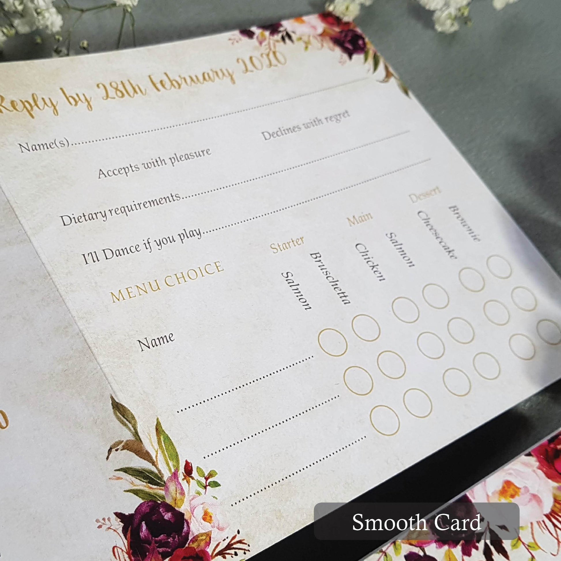 Wild Floral Trifold Wedding Invitations