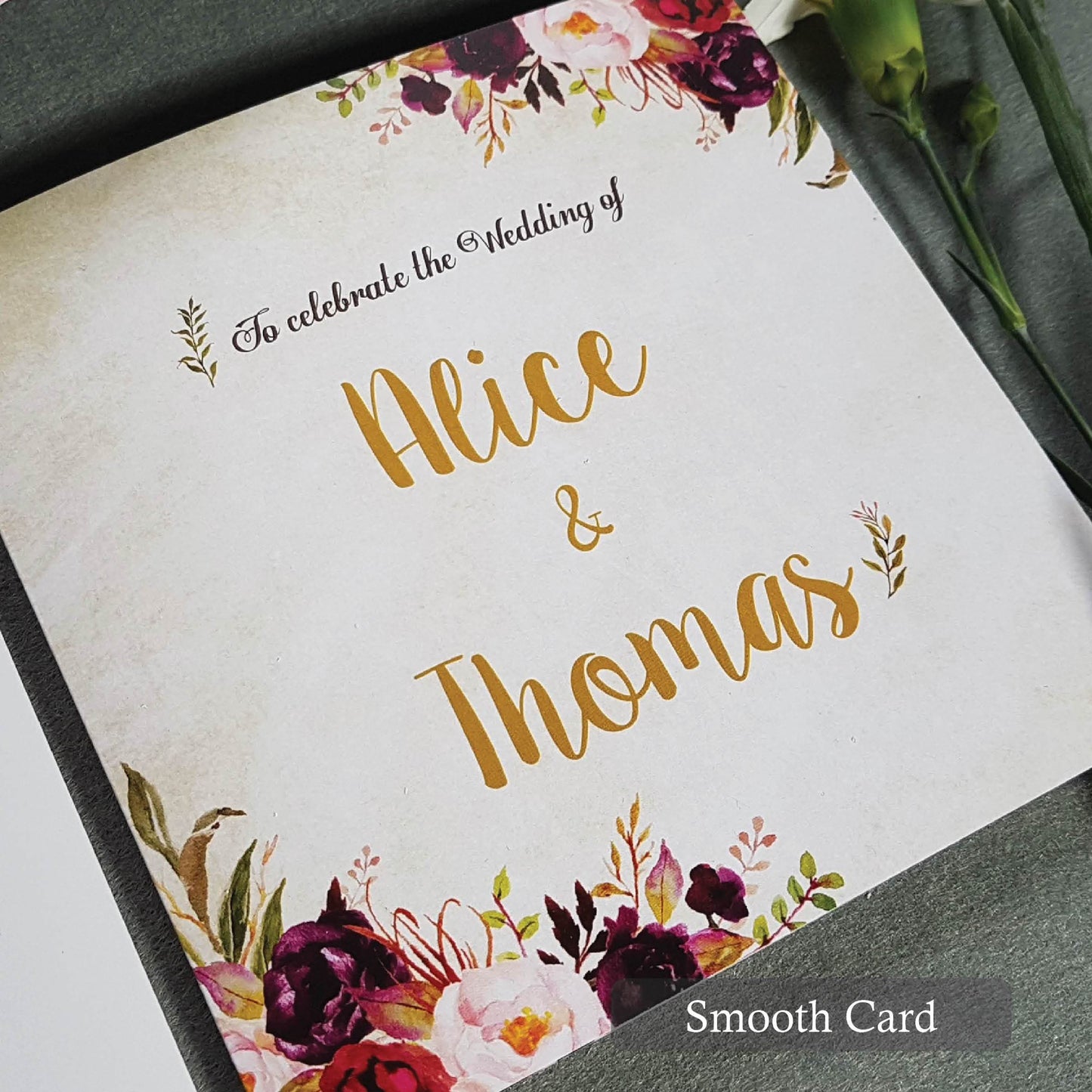 Wild Floral Trifold Wedding Invitations