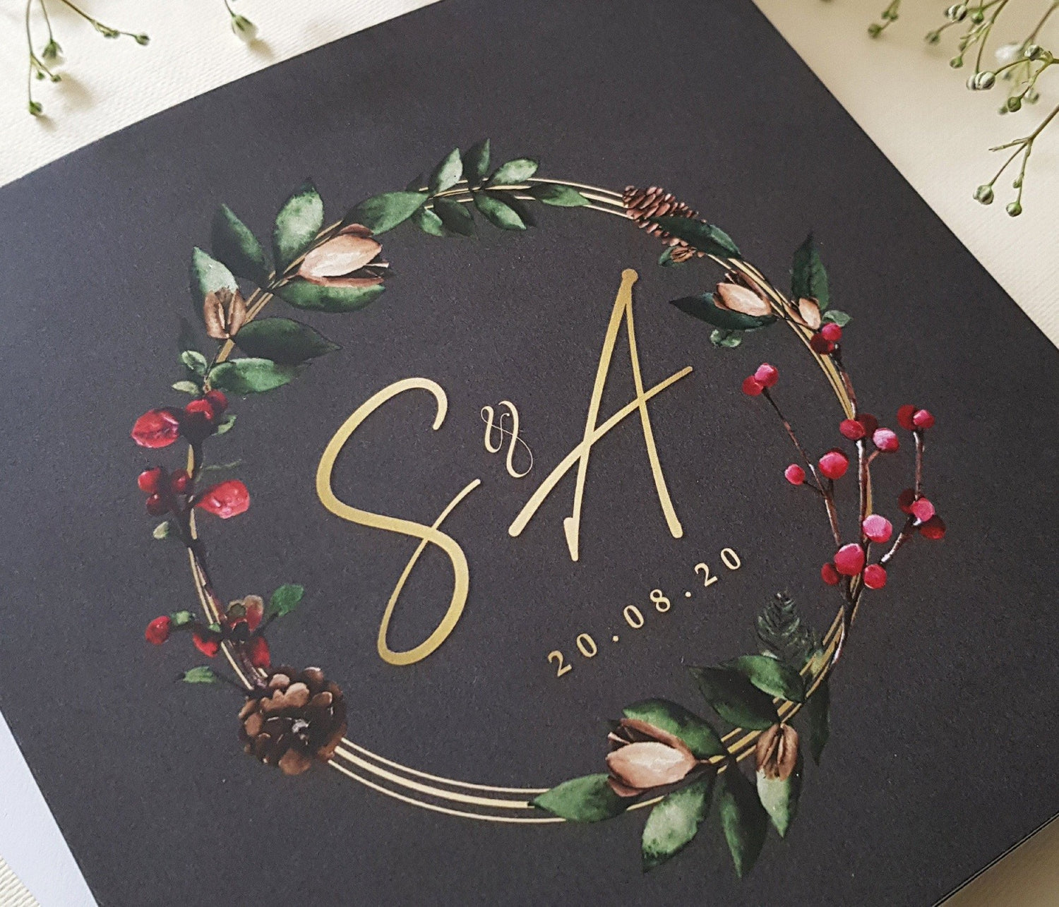 Winter Trifold Wedding Invitations Sample