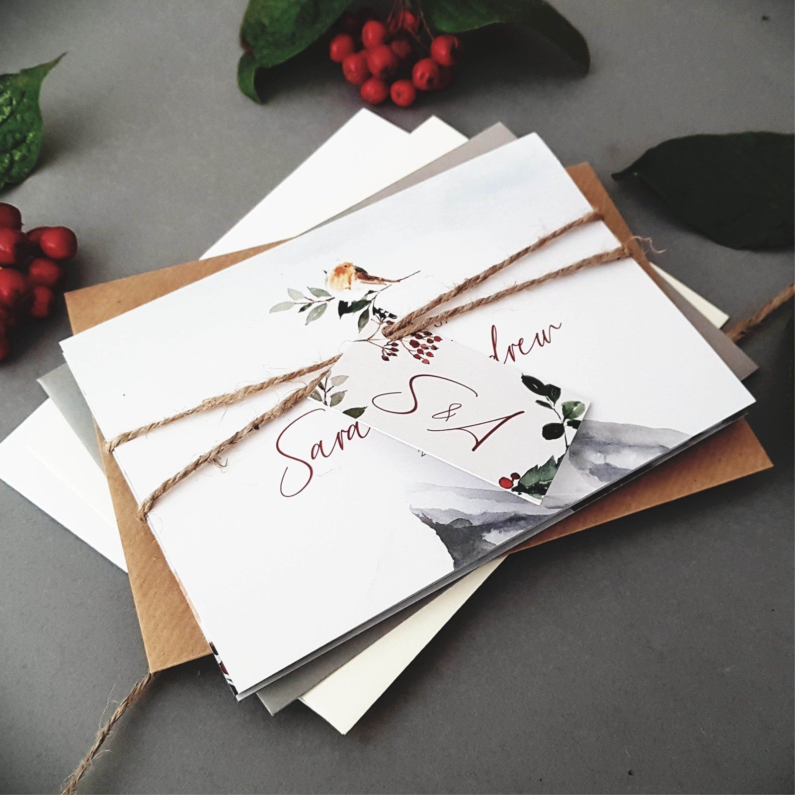 Winter Wedding Invitation Sample