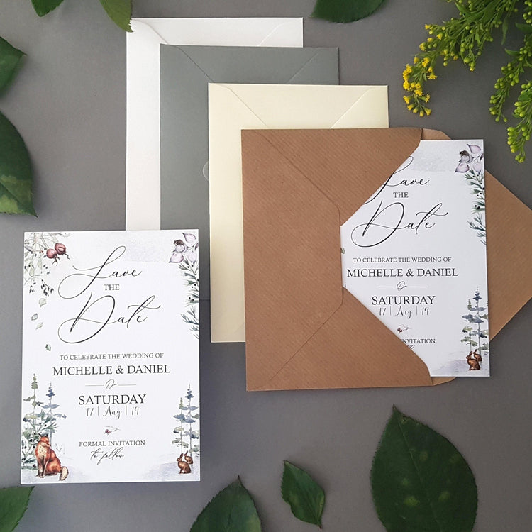 Winter Woodland Wedding Invitations