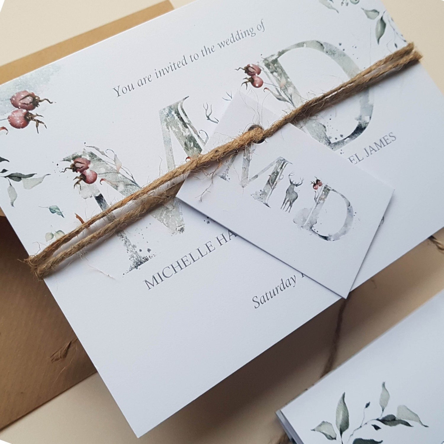 Winter Woodland Wedding Invitations