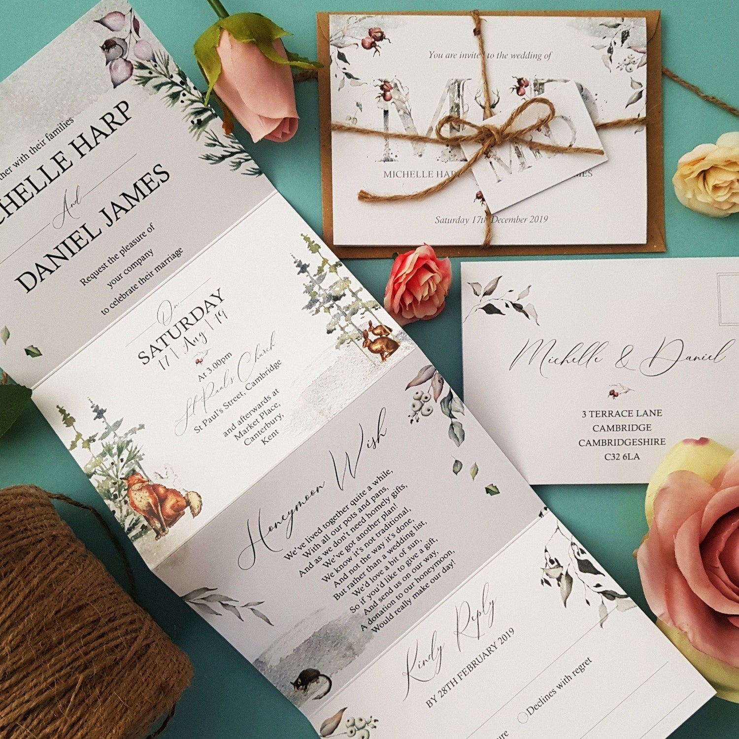 Winter Woodland Wedding Invitations