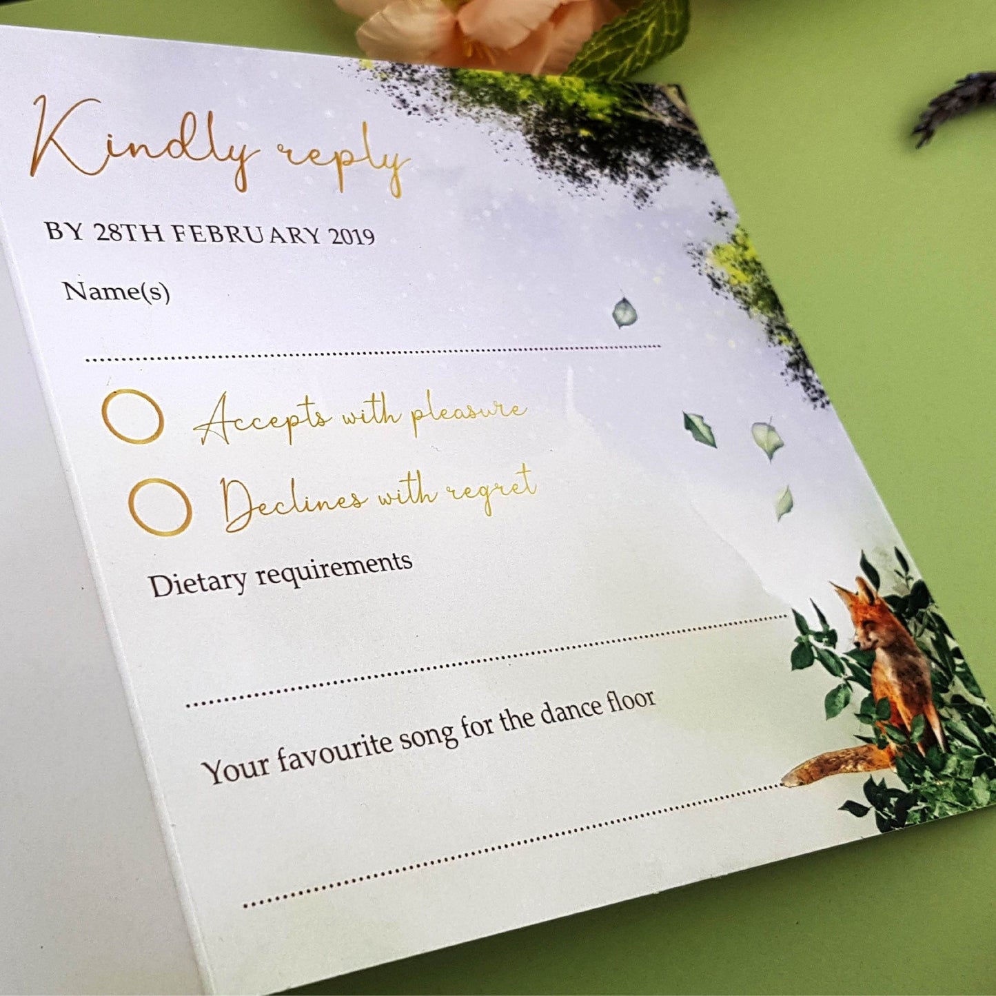 Woodland Trifold Wedding Invitations
