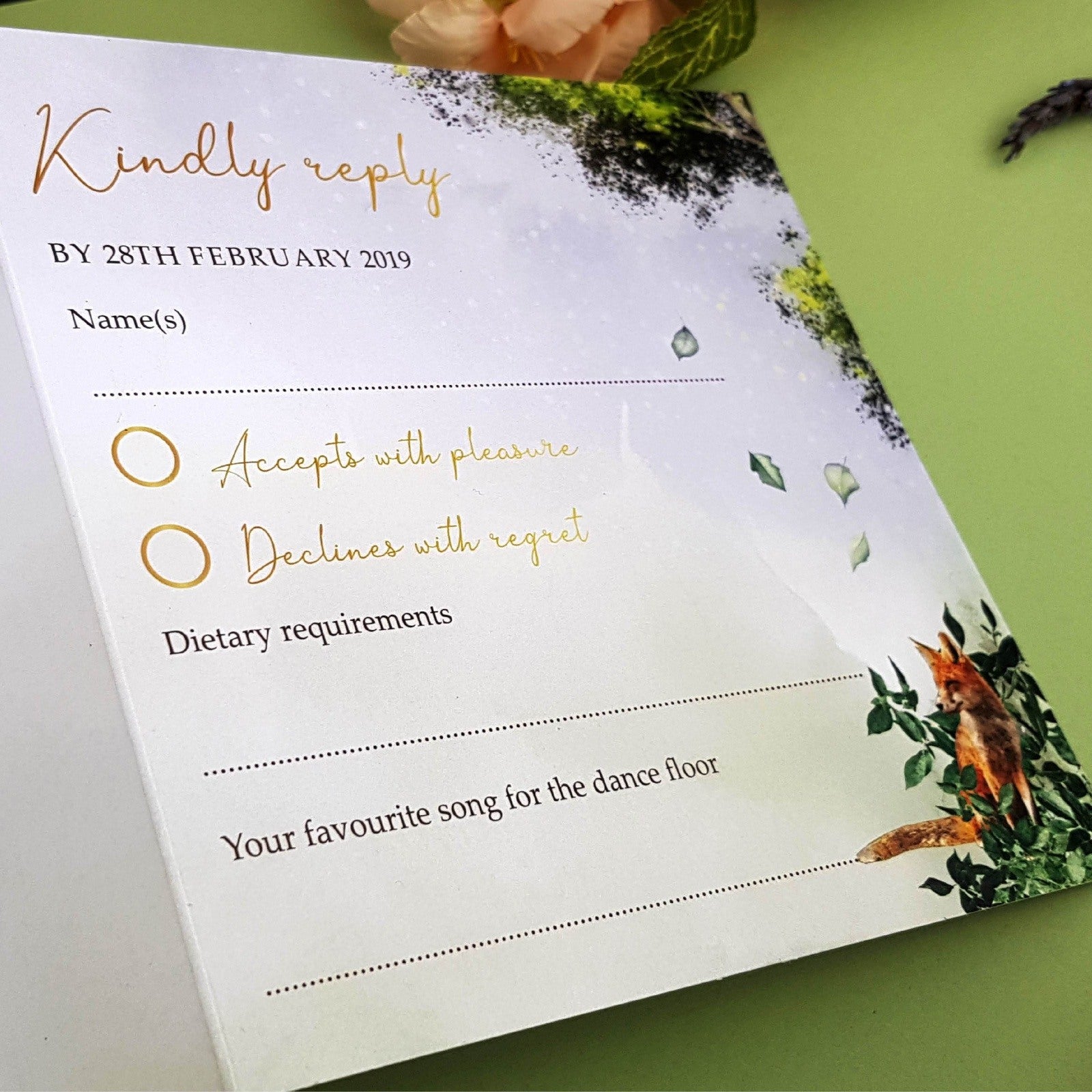 Woodland Trifold Wedding Invitations