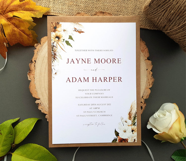 Boho Wedding Invitation Set Sample