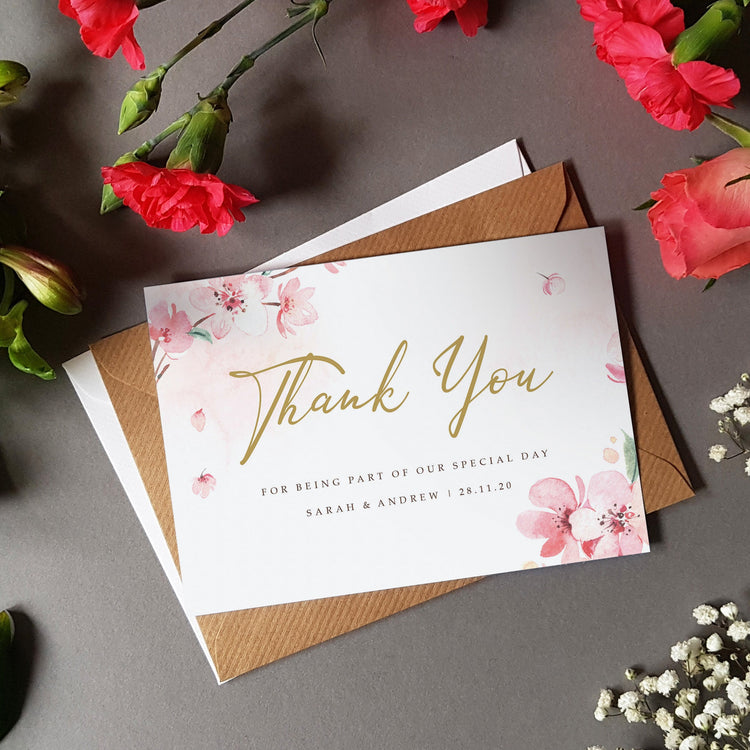 Blossom Wedding Thank You Cards