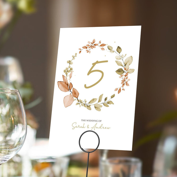 Autumn Fall Table Numbers or Table Names