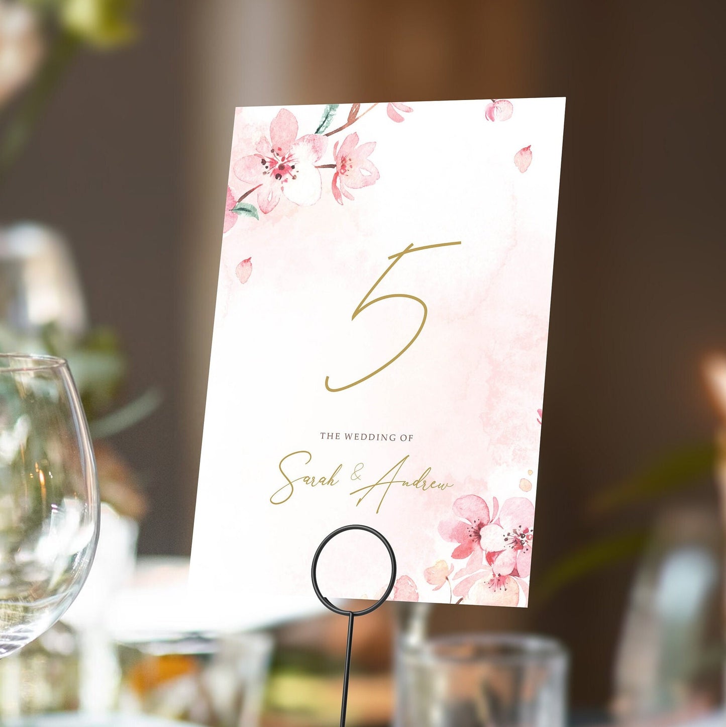 Cherry Blossom Pink Table Numbers or Table Names