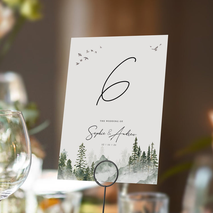 Misty Forest Table numbers or Table Names