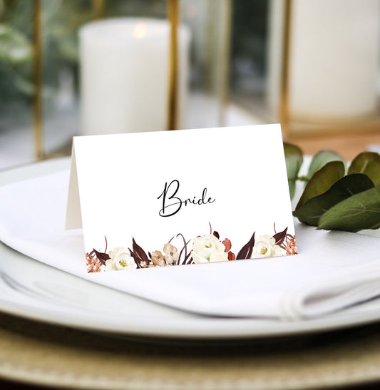 Autumn Fall Wedding Place Cards
