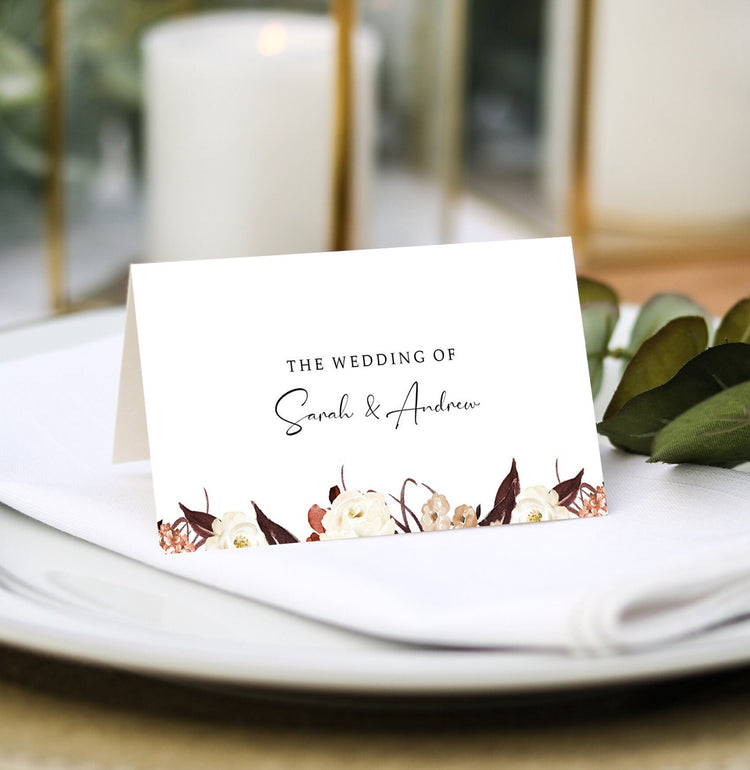 Autumn Fall Wedding Place Cards