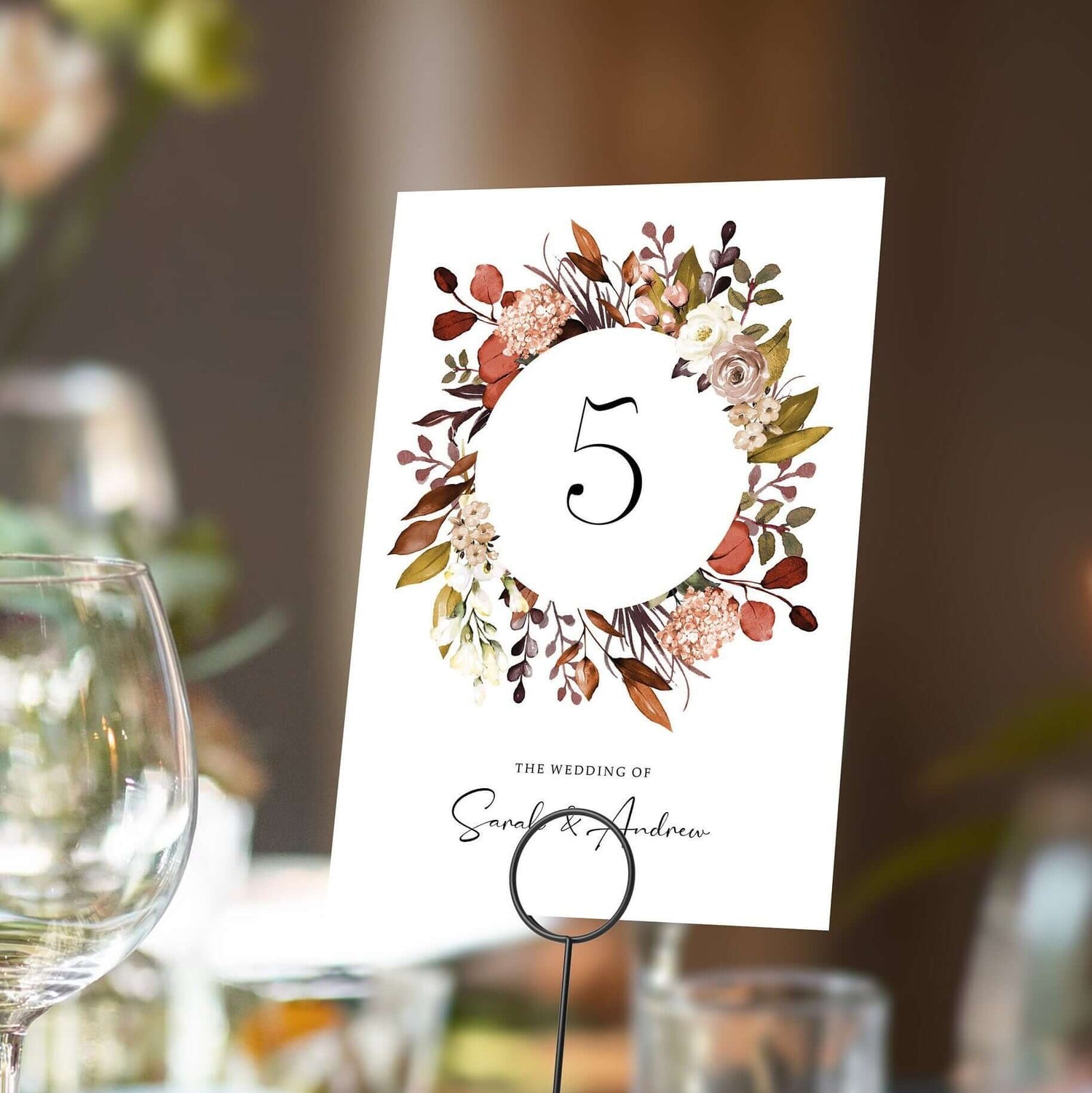 Fall Table Numbers Autumn wedding table numbers | Honestweddingadvice.com