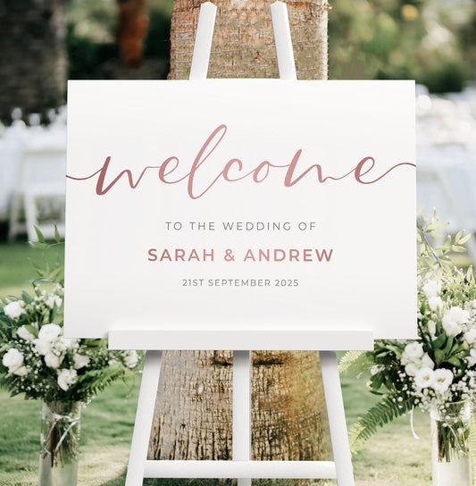 Wedding Welcome Sign in Any Colour