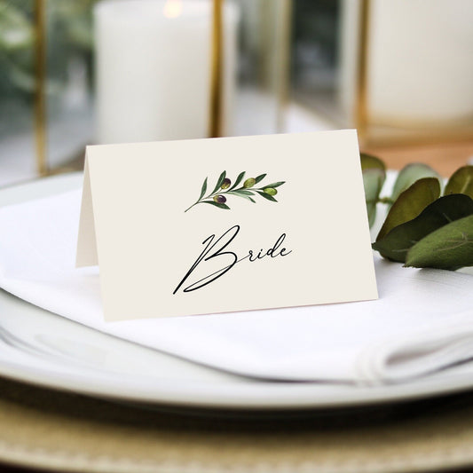 Olives Wedding Place Cards