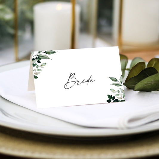 Greenery Wedding Place Cards