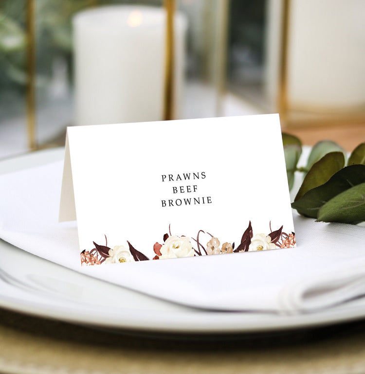 Autumn Fall Wedding Place Cards