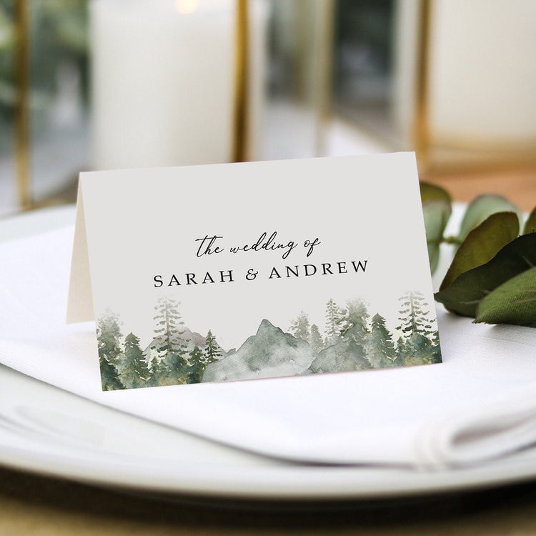 Misty Forest Place Cards