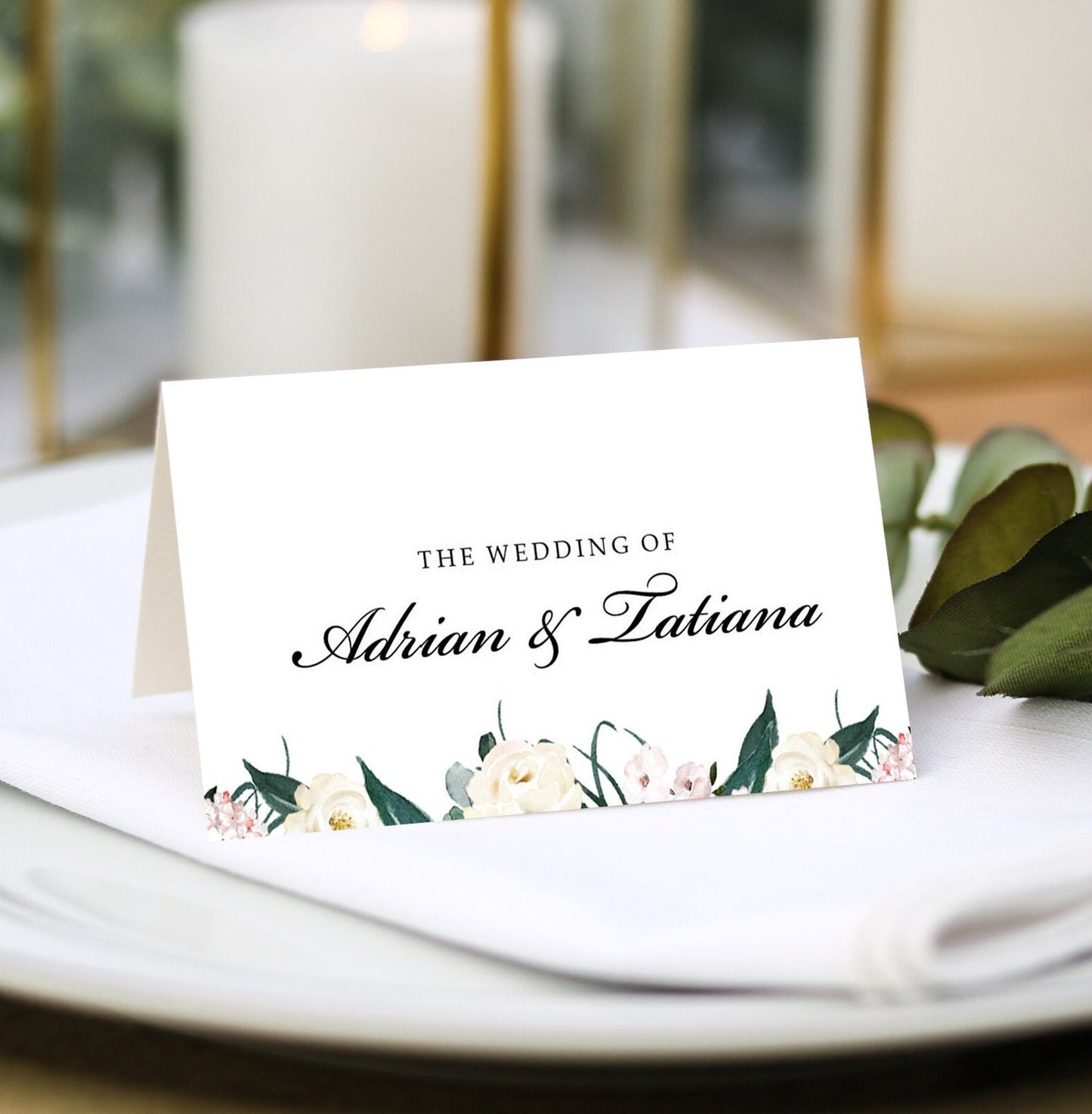 Wildflower Wedding Place Cards