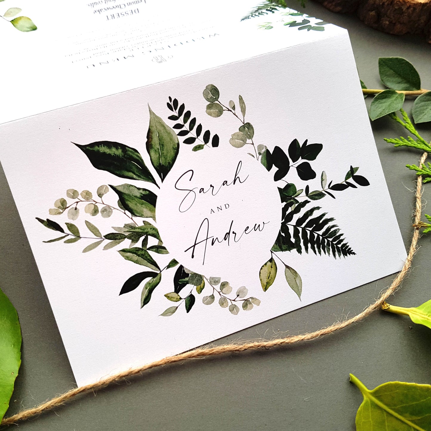 Greenery Wedding Invitations